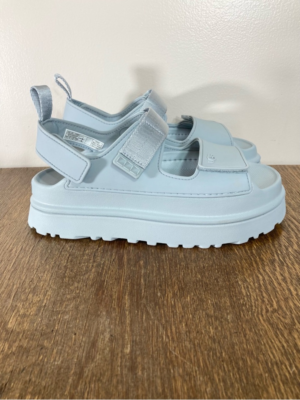 New Ugg Goldenglow Platform Sandal Women’s Size 8 Seafoam Blue